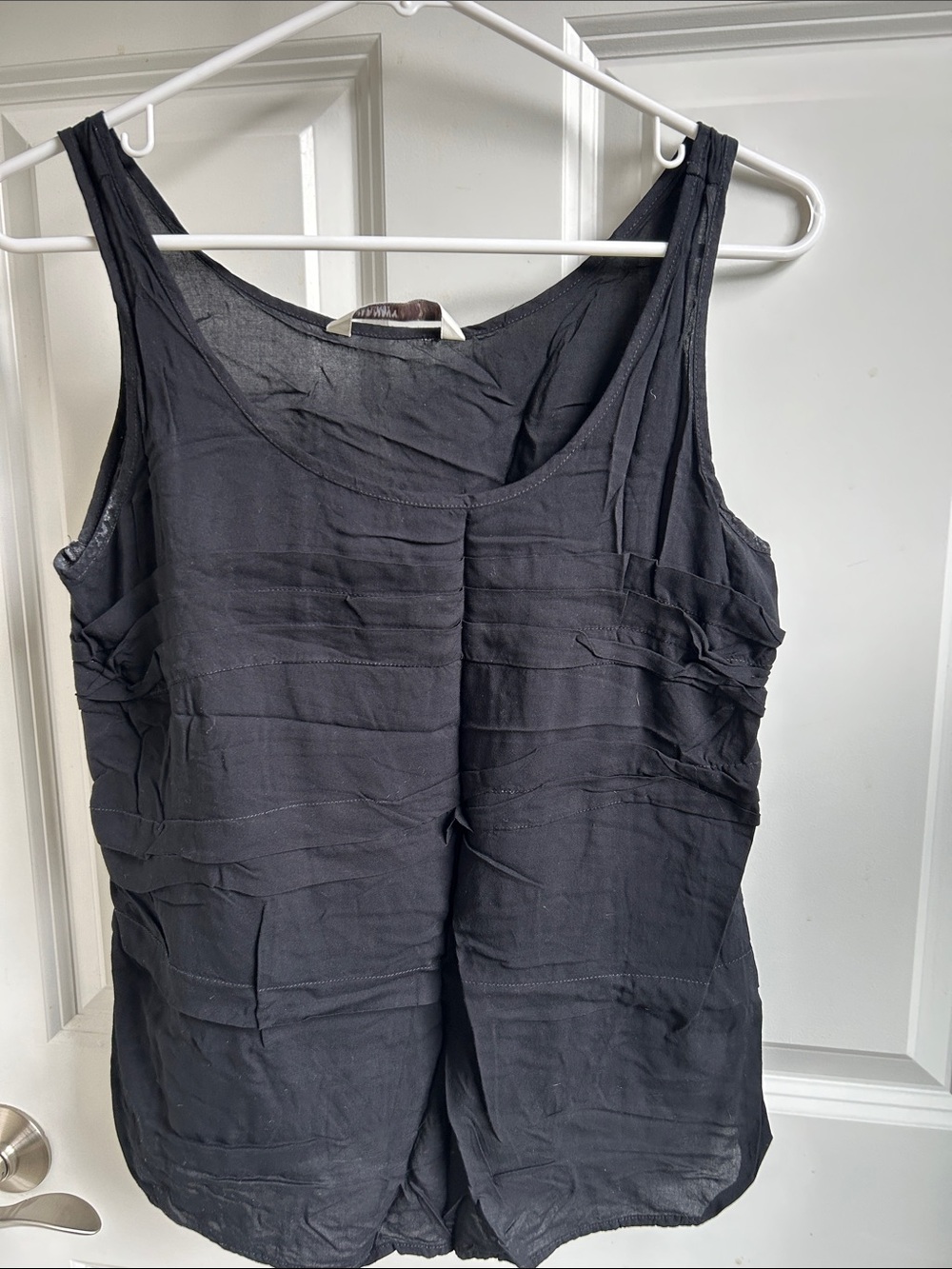 Old Navy Black Ruffle-Detail Tank Top